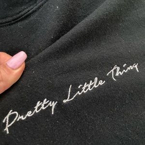 Pretty Little Thing Embroidered Oversized Hoodie